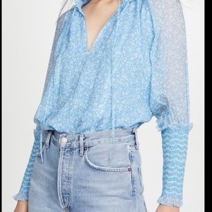 Jonathan Simkhai 100% silk blouse